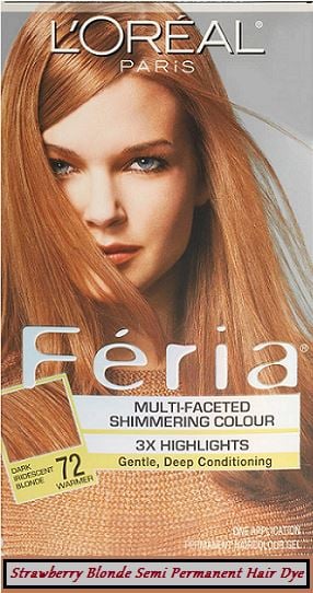 strawberry blonde semi permanent hair dye