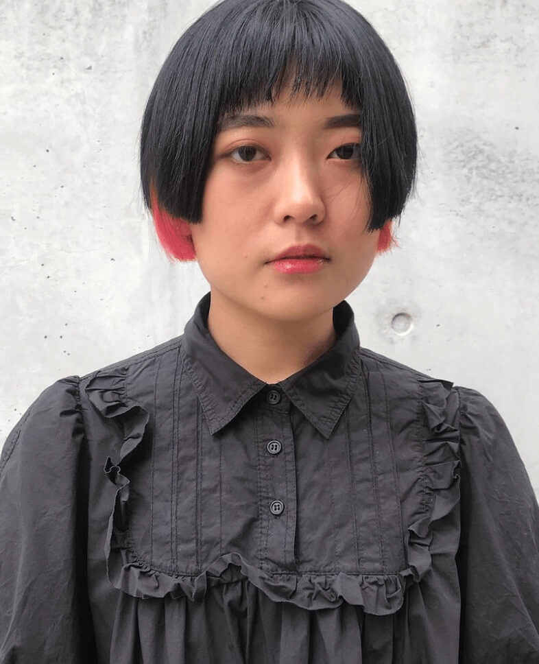 hime cut for short hair