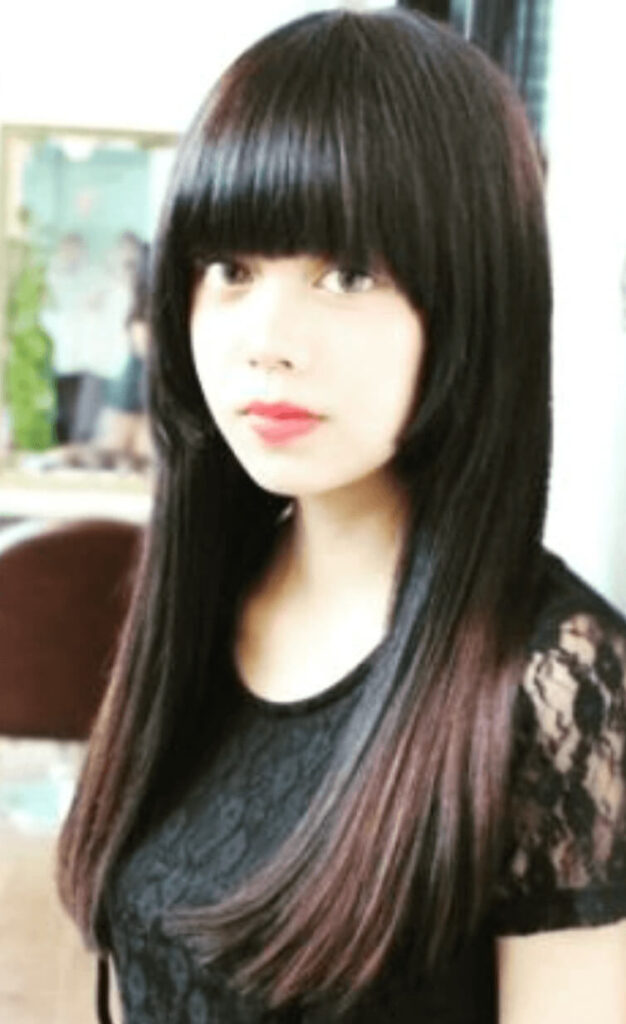 hime cut with thick layers