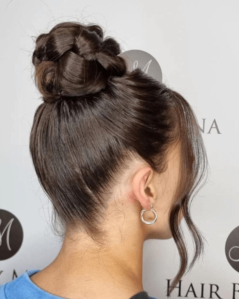 sleek formal high bun
