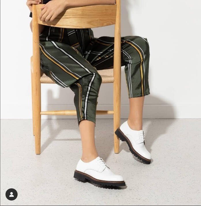 black and white brogues for women