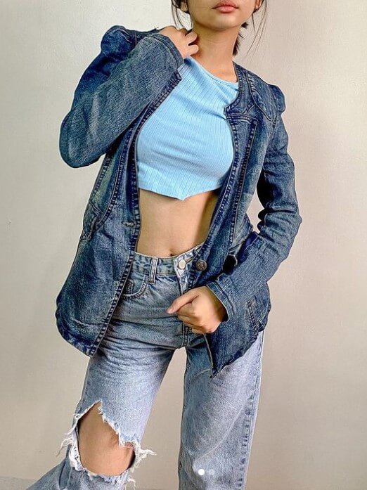 denim outfit for summer