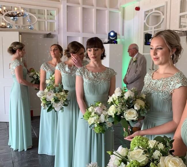 mint green wedding outfit idea