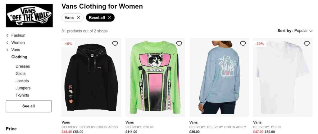 
popular teenage clothing stores uk