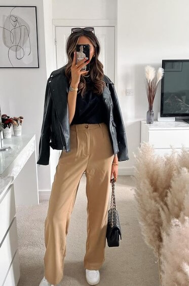 wide leg pants outfit for party