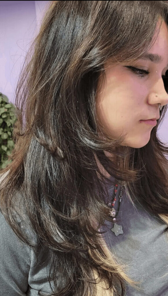 Medium Length Shag haircut