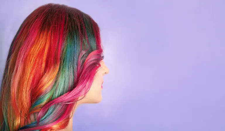 Let hair color wax to dry