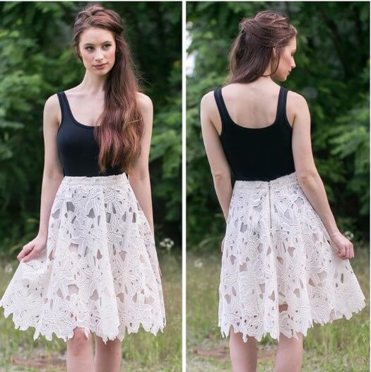 what to wear with a lace skirt