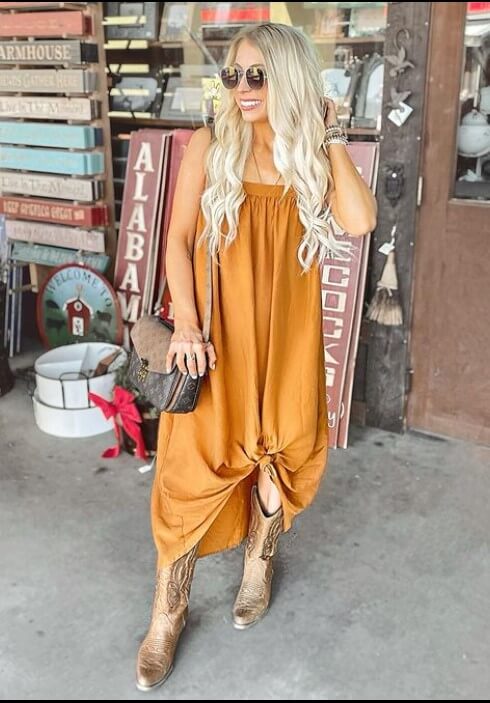 summer dresses to wear with cowboy boots