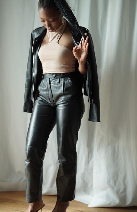 What tops go well with leather pants