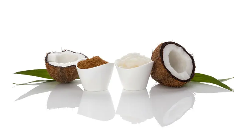 Coconut oil and raw sugar