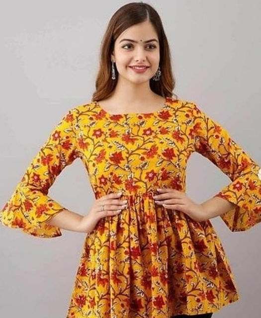 bell sleeve top with peplum