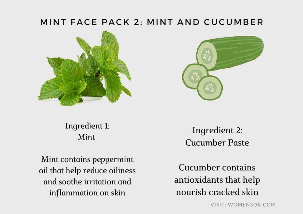 DIY Mint Leaves Face Mask for oily skin
