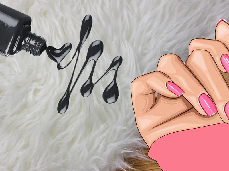 How to get dried black nail polish out of carpet