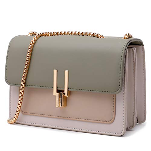 Crossbody Bags for Women Leather Cross Body Purses Cute Color-Block Designer Handbags Shoulder Bag Medium Size Green Crossbody Bags for Women Leather Cross Body Purses Cute Color-Block Designer Handbags Shoulder Bag Medium Size Green