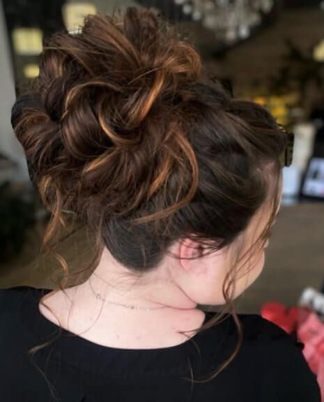 Messy Bun Updo Hairstyle