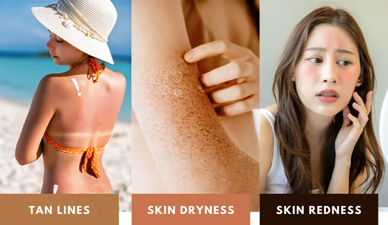Risk and Concerns due to skin tanning with makeup on