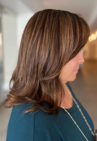 Stark Brown Layered Crop Hairstyle