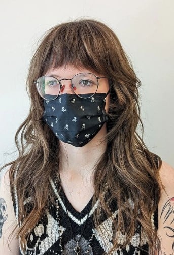 Textured and Wavy Bangs