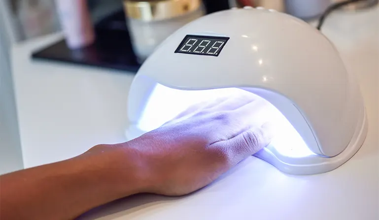 Use UV/LED light to dry gel nail polish
